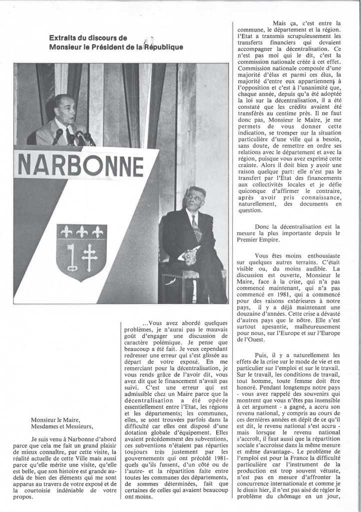 discours François MITTERRAND