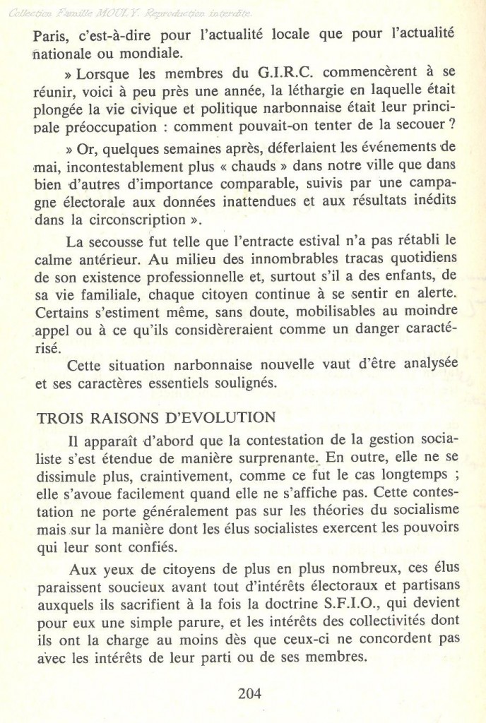 Extrait Midi Libre du 6 décembre 1968
