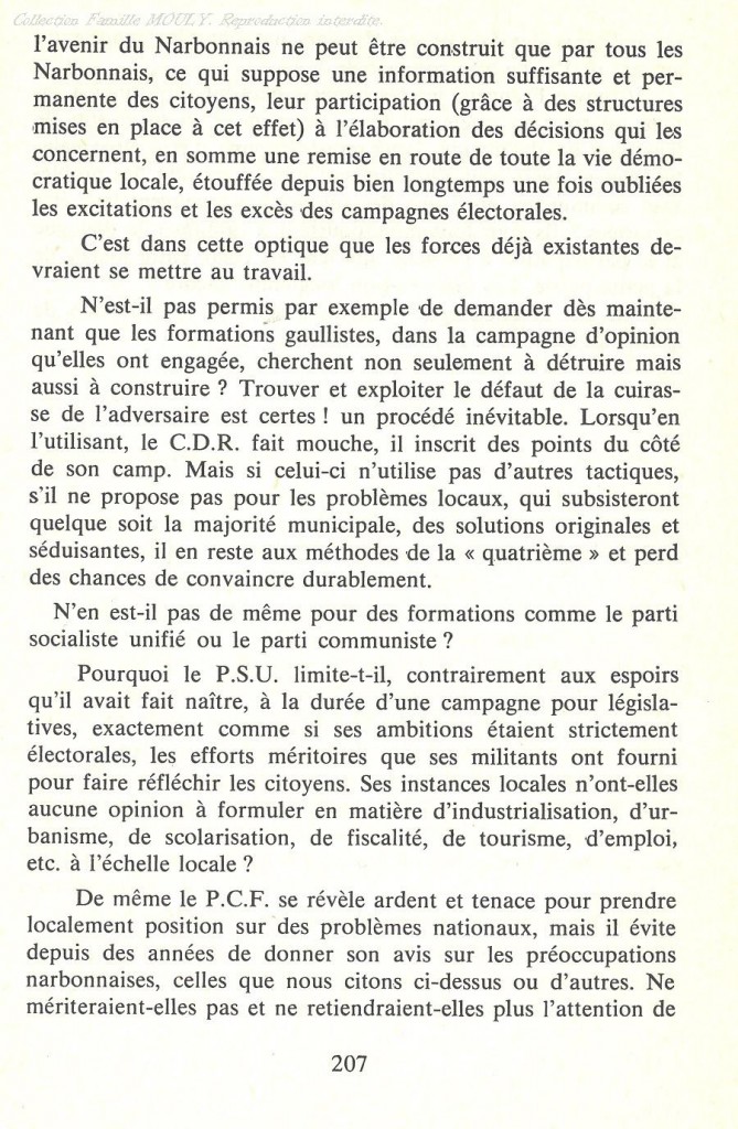 Extrait Midi Libre du 6 décembre 1968